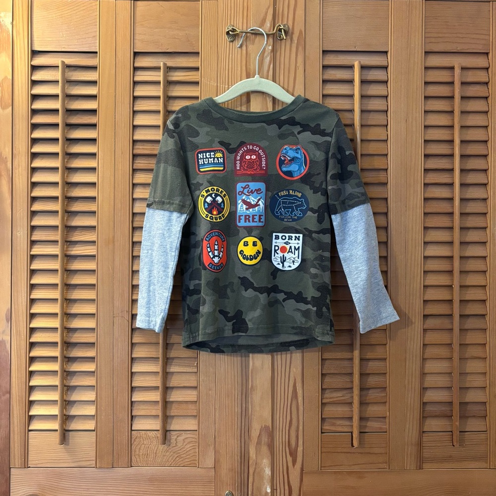 Adventure Camo Kids Long Sleeve Tee